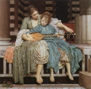 Lord Frederic Leighton the music lesson Sweden oil painting artist